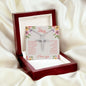 To My Mom - Spread My Wings - Cubic Zirconia Cross Necklace - Celeste Jewel