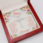 To My Mom - Spread My Wings - Cubic Zirconia Cross Necklace - Celeste Jewel