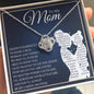 To My Mom - Your Little Girl - Love Knot Necklace - Celeste Jewel
