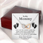 To My Mommy - Keep This In Your Heart - Interlocking Hearts Necklace - Celeste Jewel