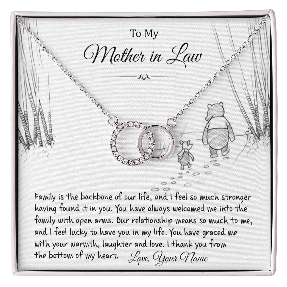 To My Mother In Law - From The Bottom Of My Heart - Perfect Pair Necklace - Celeste Jewel