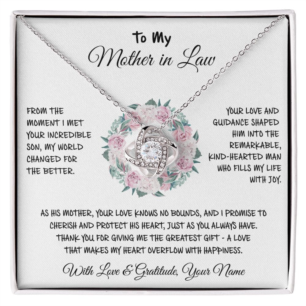 To My Mother In Law - The Greatest Gift - Love Knot Necklace - Celeste Jewel