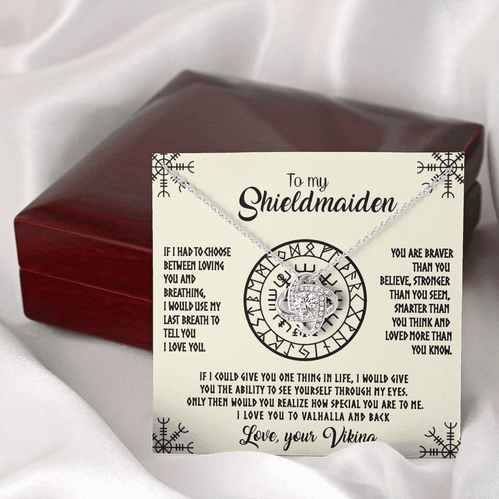 To My Shieldmaiden - My Last Breath - Love Knot Necklace - Celeste Jewel