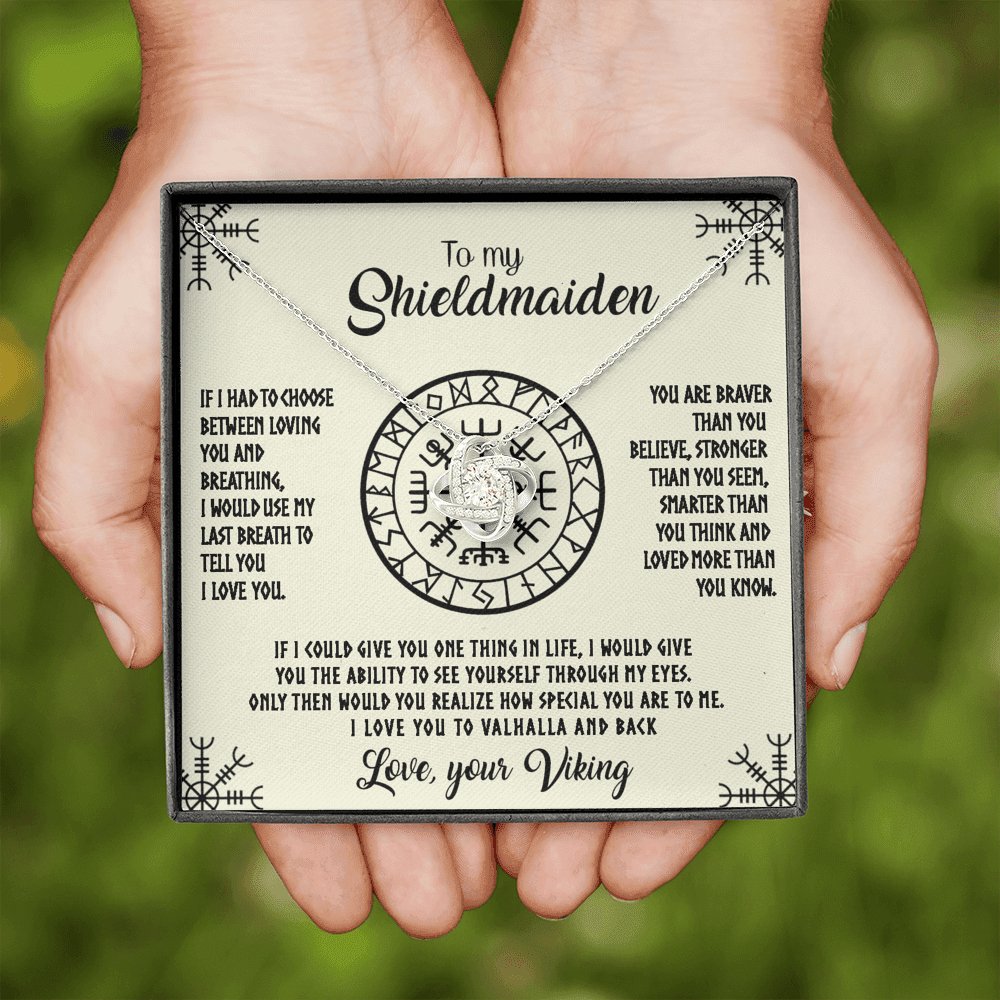 To My Shieldmaiden - My Last Breath - Love Knot Necklace - Celeste Jewel