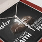 To My Sister - Let Your Faith Be Bigger Than Your Fears - Faith Cross Necklace - Celeste Jewel