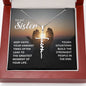 To My Sister - Spiritual Gift For Her - Faith Cross Necklace - Celeste Jewel