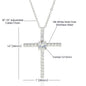 To My Sister - You Mean The World - Cubic Zirconia Cross Necklace - Celeste Jewel