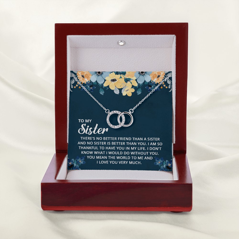 To My Sister - You Mean The World To Me - Perfect Pair Necklace - Celeste Jewel
