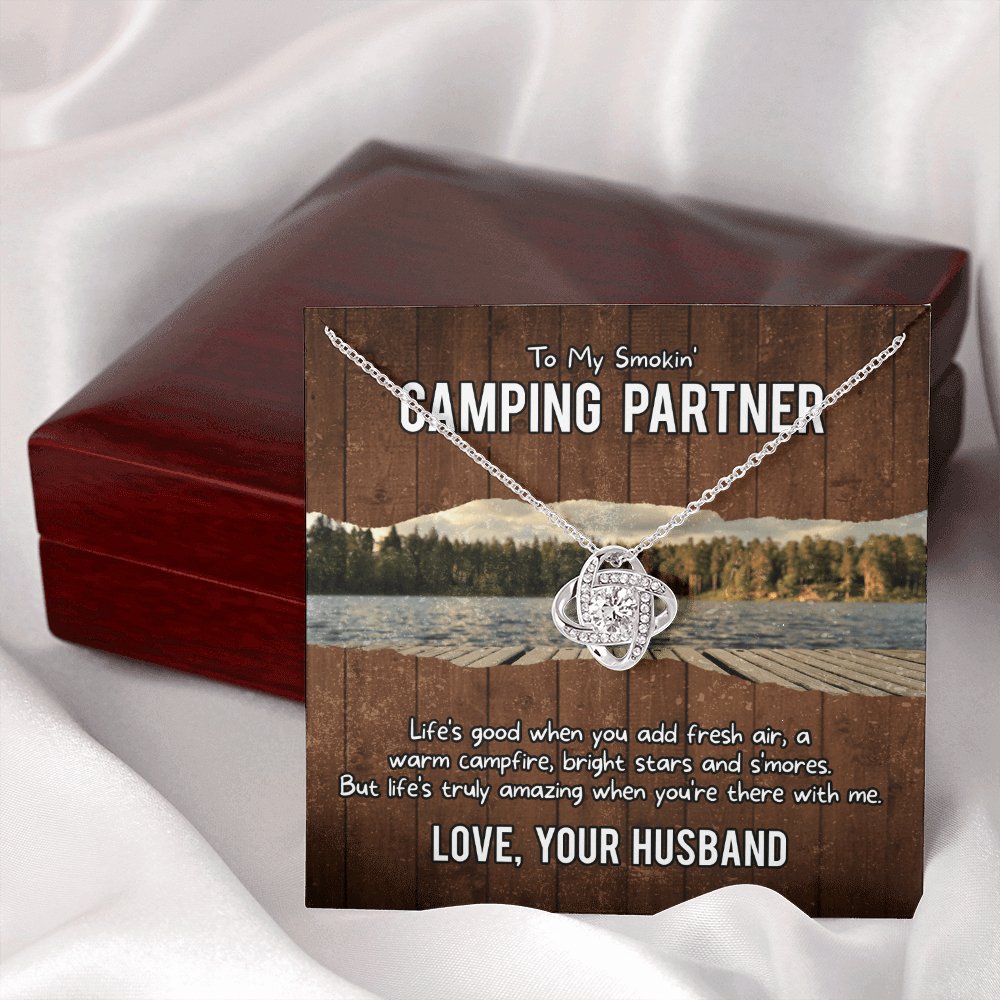 To My Smokin' Camping Partner - When You're There With Me - Love Knot Necklace - Celeste Jewel