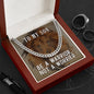 To My Son - Be A Warrior - Cuban Link Chain Necklace - Celeste Jewel