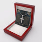 To My Son - Never Forget - Personalized Cross Necklace - Celeste Jewel
