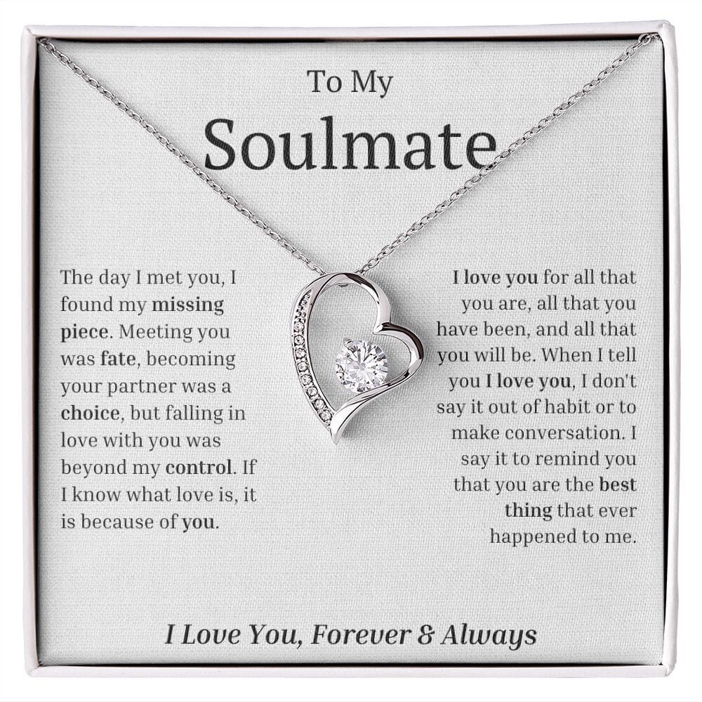 To My Soulmate - My Missing Piece - Eternal Love Necklace - Celeste Jewel