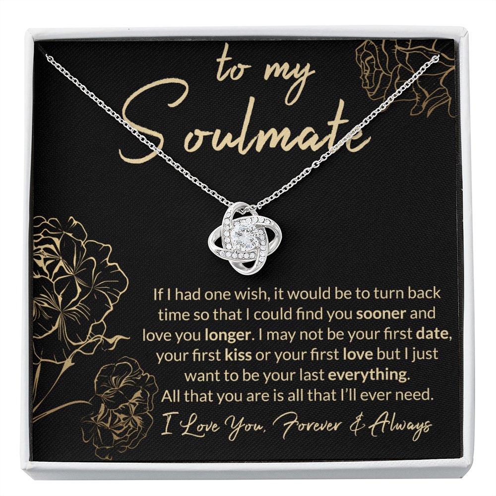 To My Soulmate - One Wish - Love Knot Necklace - Celeste Jewel