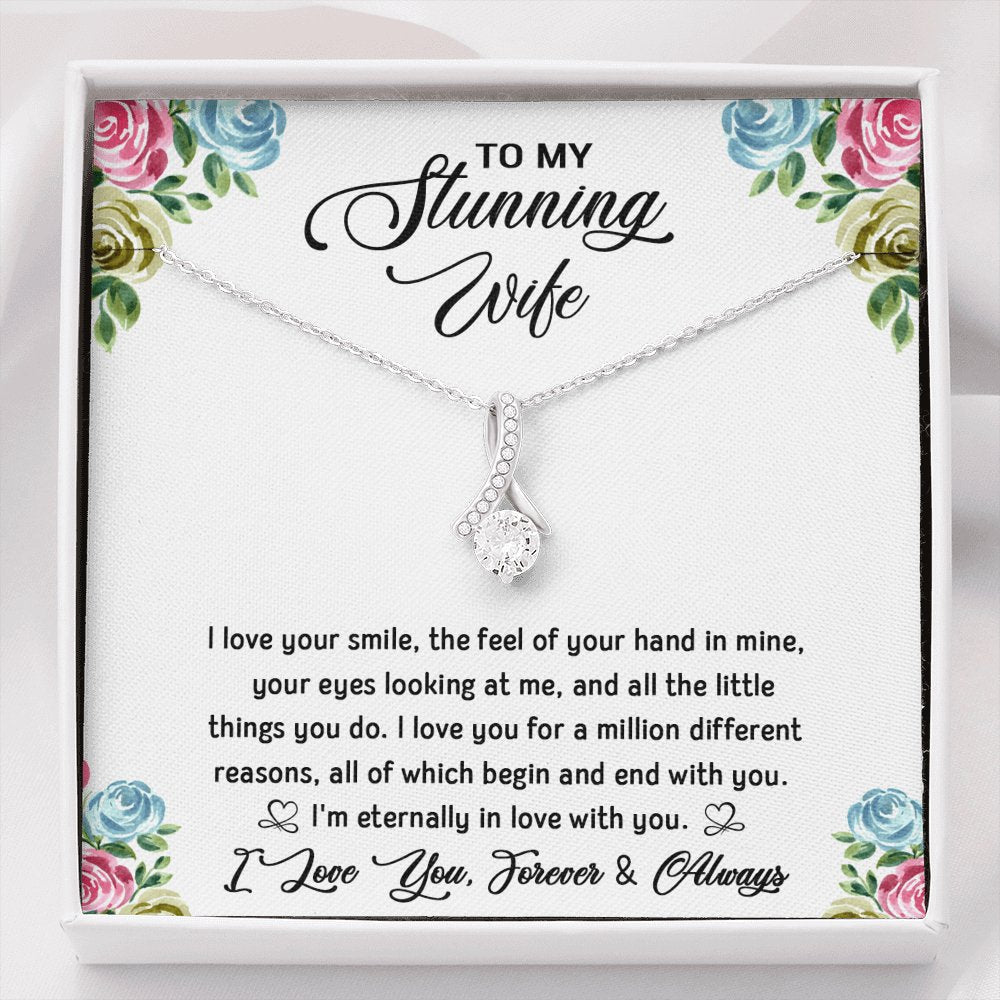 To My Stunning Wife - Sparkling Radiance Necklace - Celeste Jewel