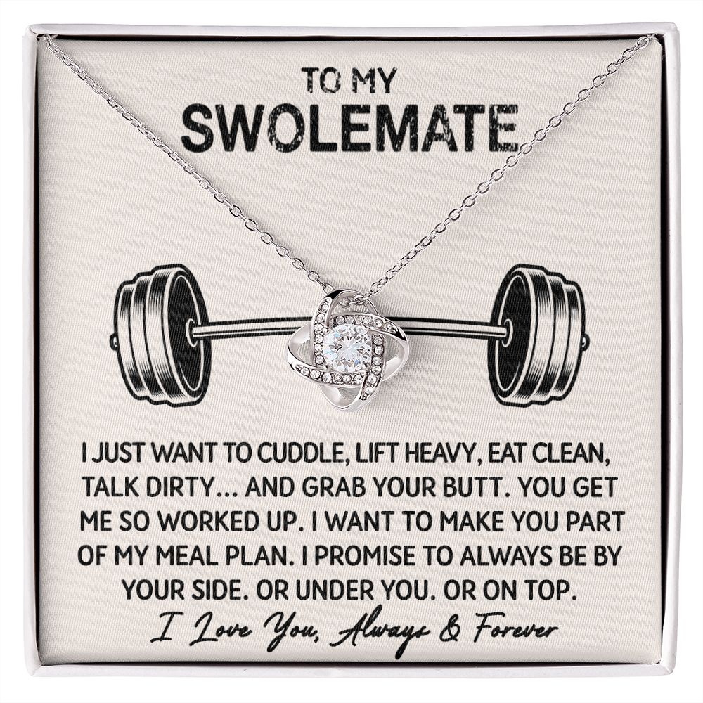 To My Swolemate - My Meal Plan - Love Knot Necklace - Celeste Jewel