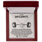 To My Swolemate - Squat Without You - Love Knot Necklace - Celeste Jewel