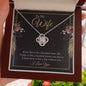 To My Wife - Live To Be 100 Years Old - Love Knot Necklace - Celeste Jewel
