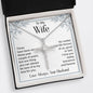 To My Wife - Today, Tomorrow And Forever - Cubic Zirconia Cross Necklace - Celeste Jewel