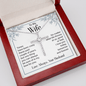 To My Wife - Today, Tomorrow And Forever - Cubic Zirconia Cross Necklace Jewelry