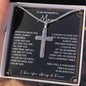 Personalized Cross Necklace with To My Wonderful Man card in an open gift box