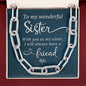 To My Wonderful Sister - Gift For Sister - Forever Linked Necklace - Celeste Jewel