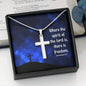 Where The Spirit Of The Lord - Personalized Cross Necklace - Celeste Jewel
