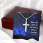 Where The Spirit Of The Lord - Personalized Cross Necklace - Celeste Jewel