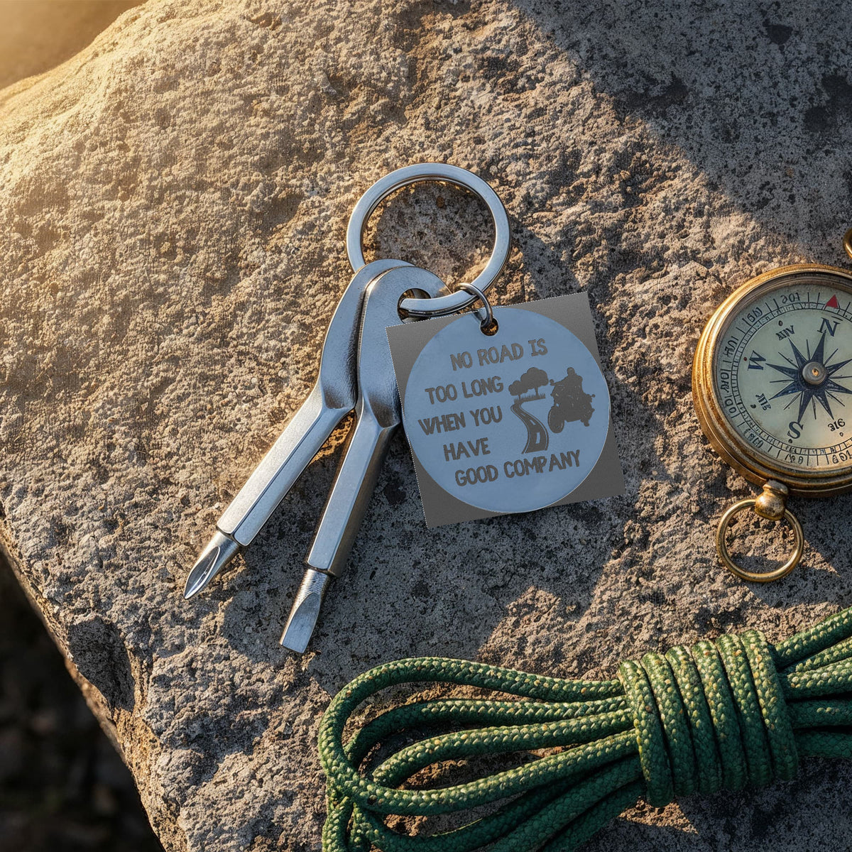 Gift For Biker | Engraved Screwdriver Keychain
