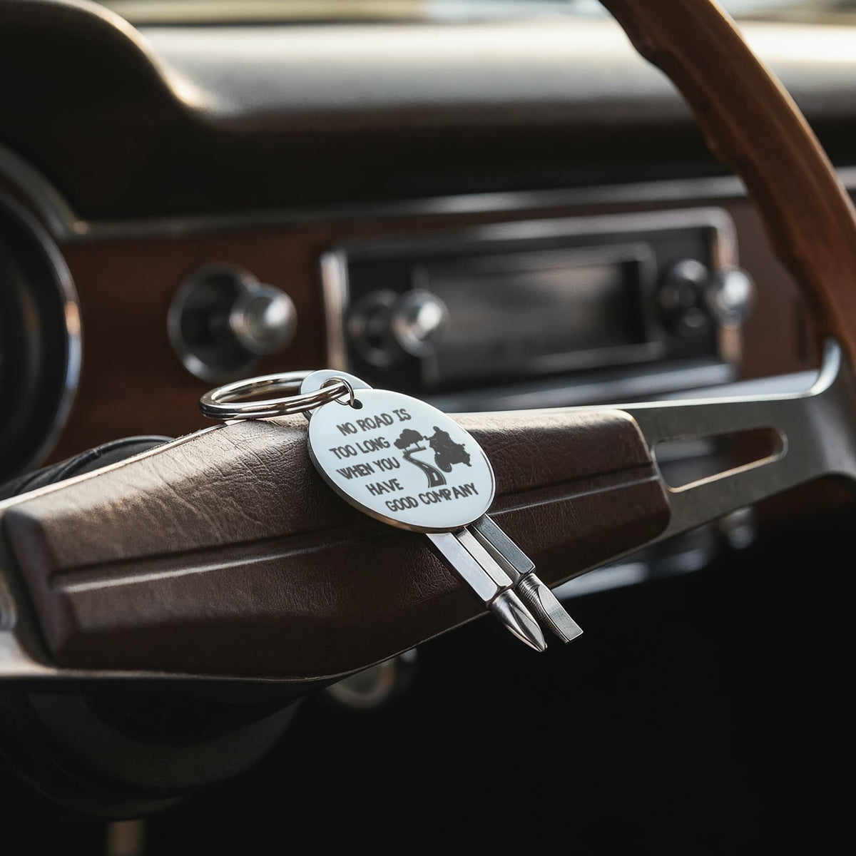 Gift For Biker | Engraved Screwdriver Keychain