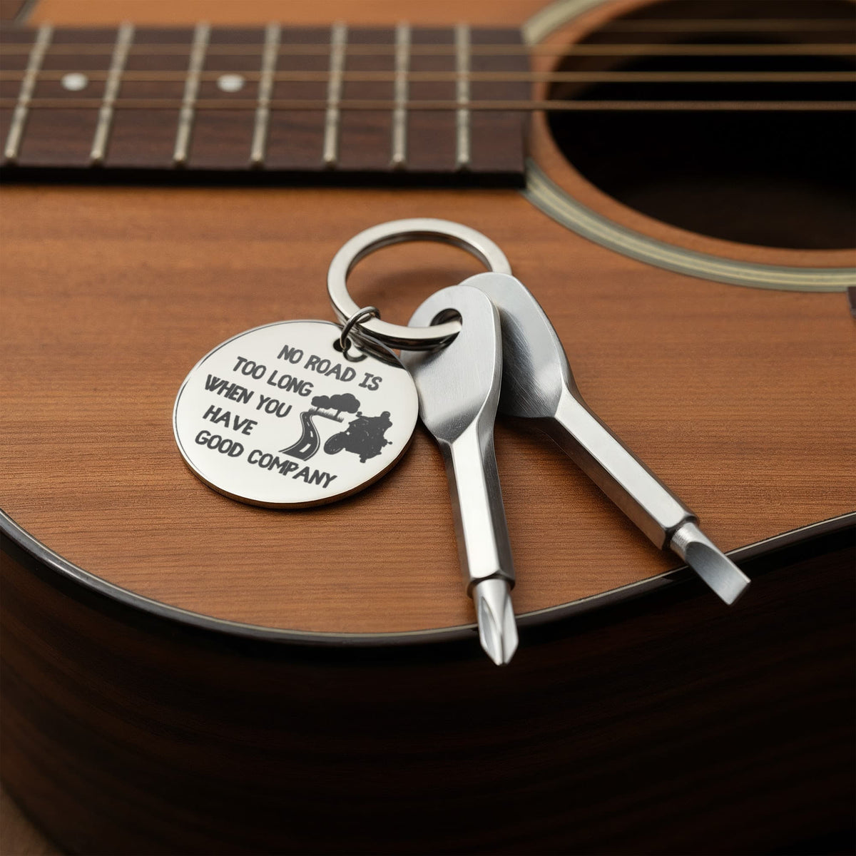 Gift For Biker | Engraved Screwdriver Keychain