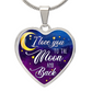 I Love You To The Moon And Back | Luxury Graphic Heart Necklace