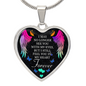 Memorial Gift | Feel You In My Heart | Luxury Graphic Heart Necklace