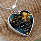 To My Daughter | Most Beautiful Thing | Luxury Graphic Heart Necklace