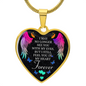 Memorial Gift | Feel You In My Heart | Luxury Graphic Heart Necklace