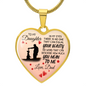 To My Daughter | Gift From Dad | Luxury Graphic Heart Necklace
