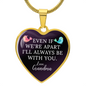 Gift For Grandchild From Grandma | Luxury Graphic Heart Necklace