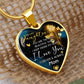 To My Daughter | Most Beautiful Thing | Luxury Graphic Heart Necklace