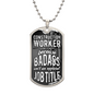 Construction Worker | Luxury Dog Tag Necklace
