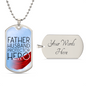 Father Husband Protector Hero | Luxury Dog Tag Necklace