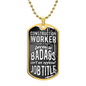 Construction Worker | Luxury Dog Tag Necklace