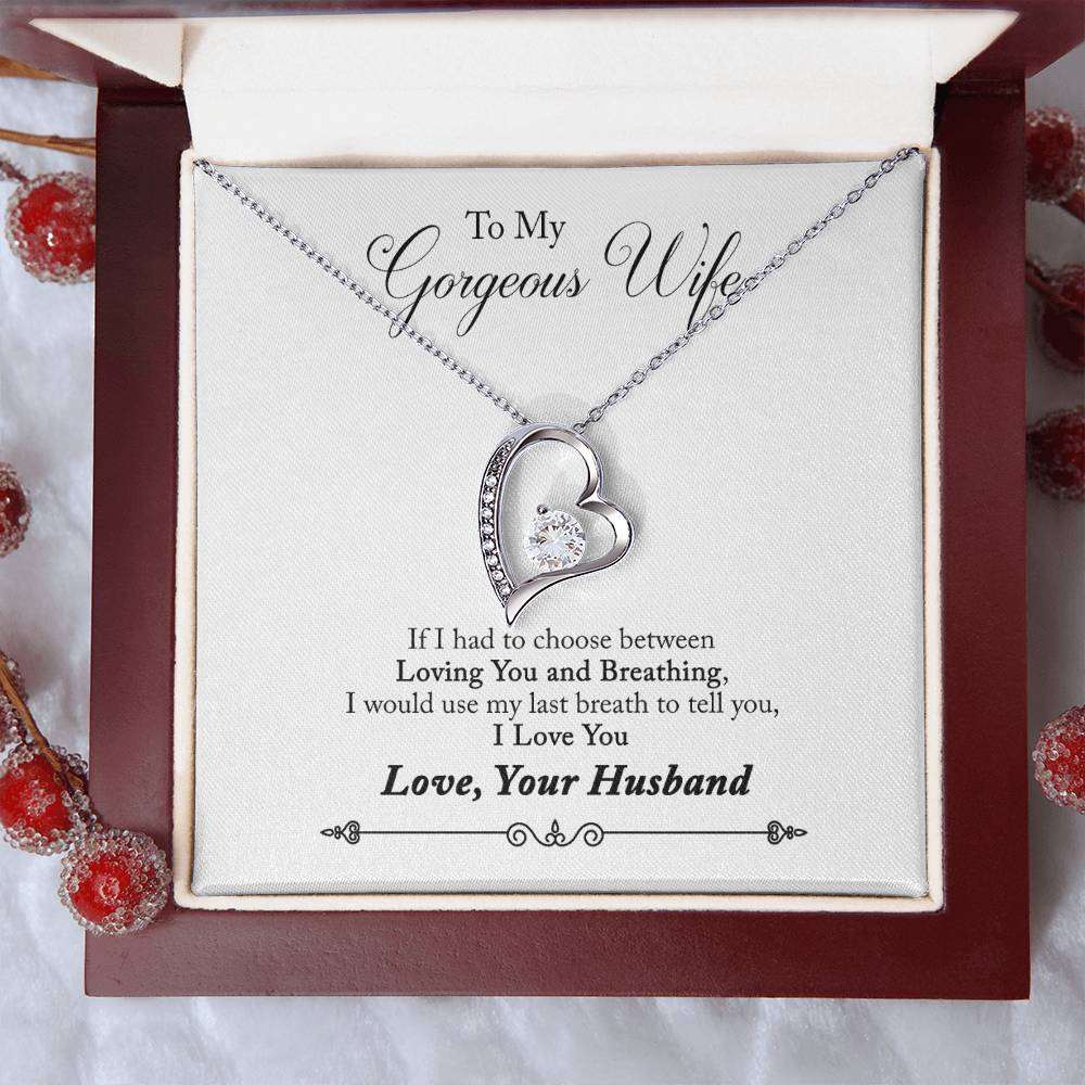 To My Gorgeous Wife | Last Breath | Eternal Love Necklace