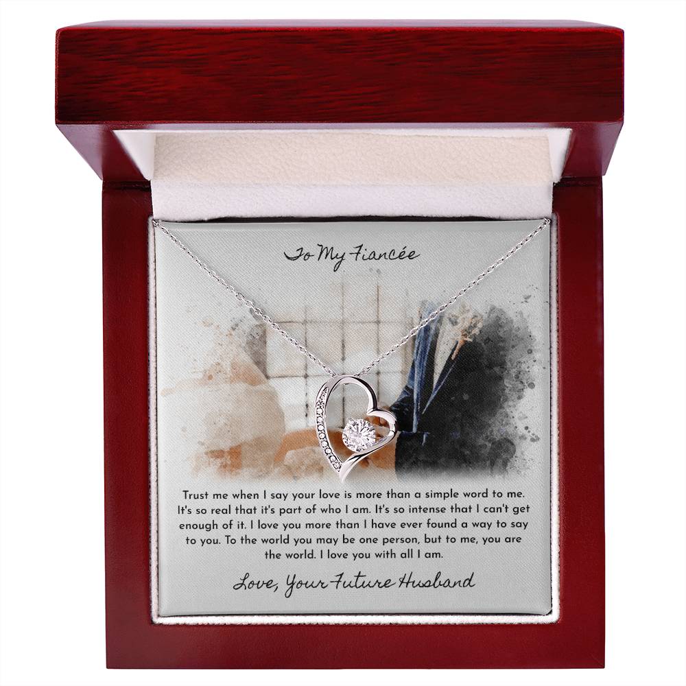To My Fiancée | More Than A Simple Word | Eternal Love Necklace