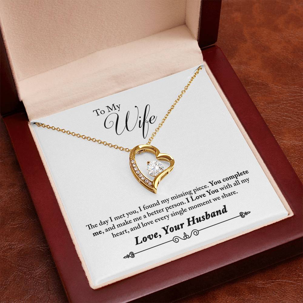 To My Wife | Missing Piece | Eternal Love Necklace