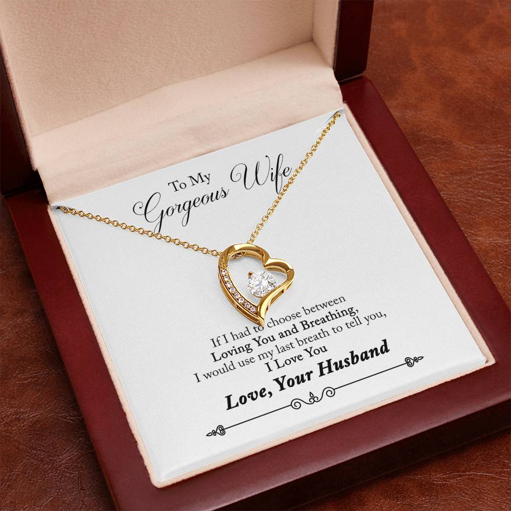 To My Gorgeous Wife | Last Breath | Eternal Love Necklace