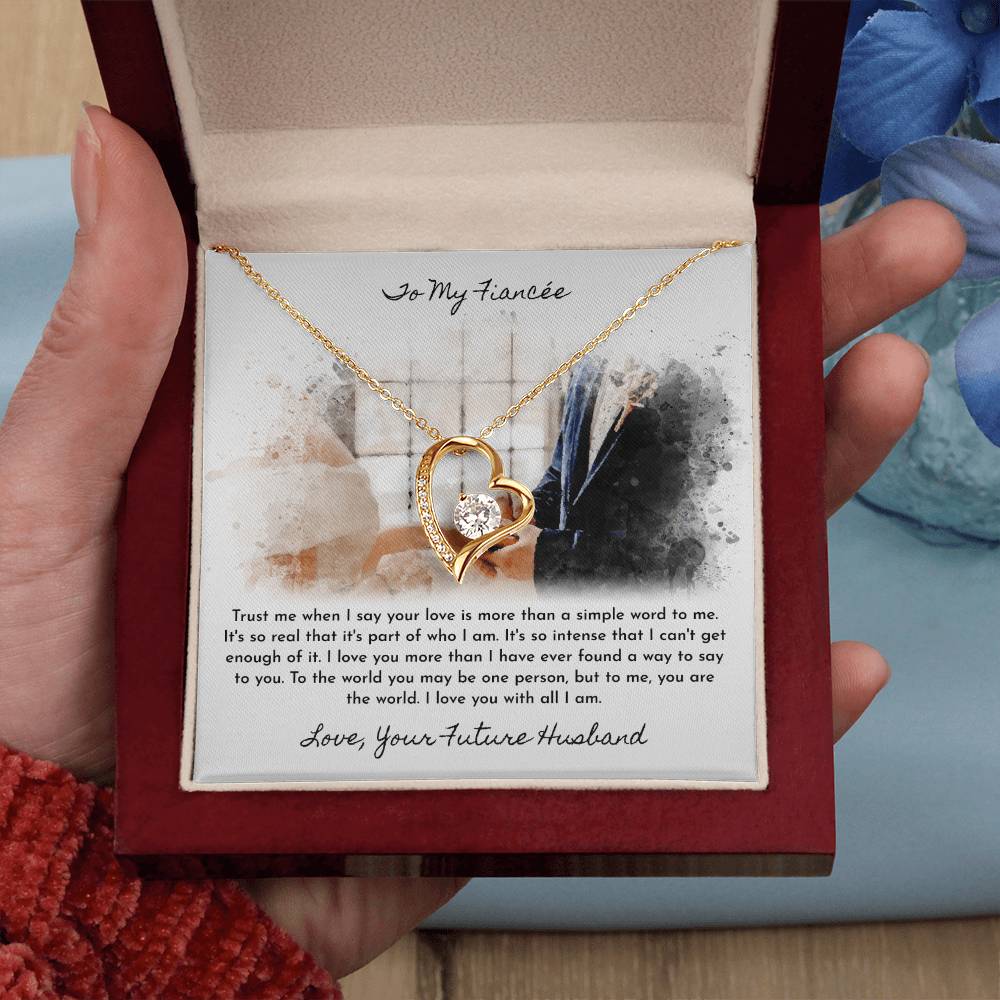 To My Fiancée | More Than A Simple Word | Eternal Love Necklace