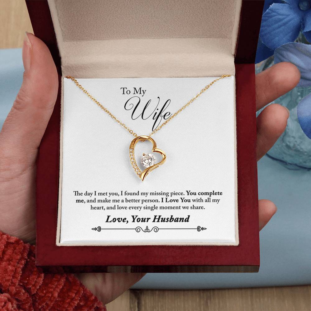 To My Wife | Missing Piece | Eternal Love Necklace