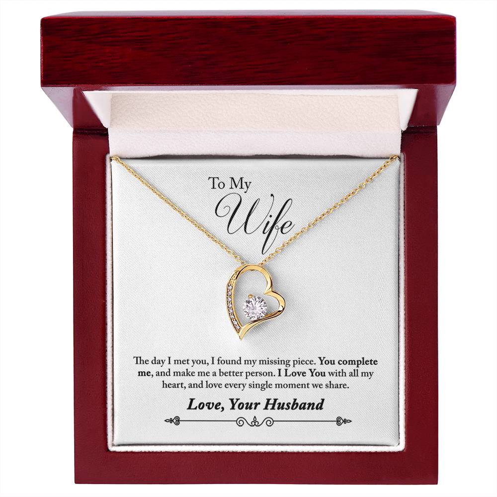 To My Wife | Missing Piece | Eternal Love Necklace