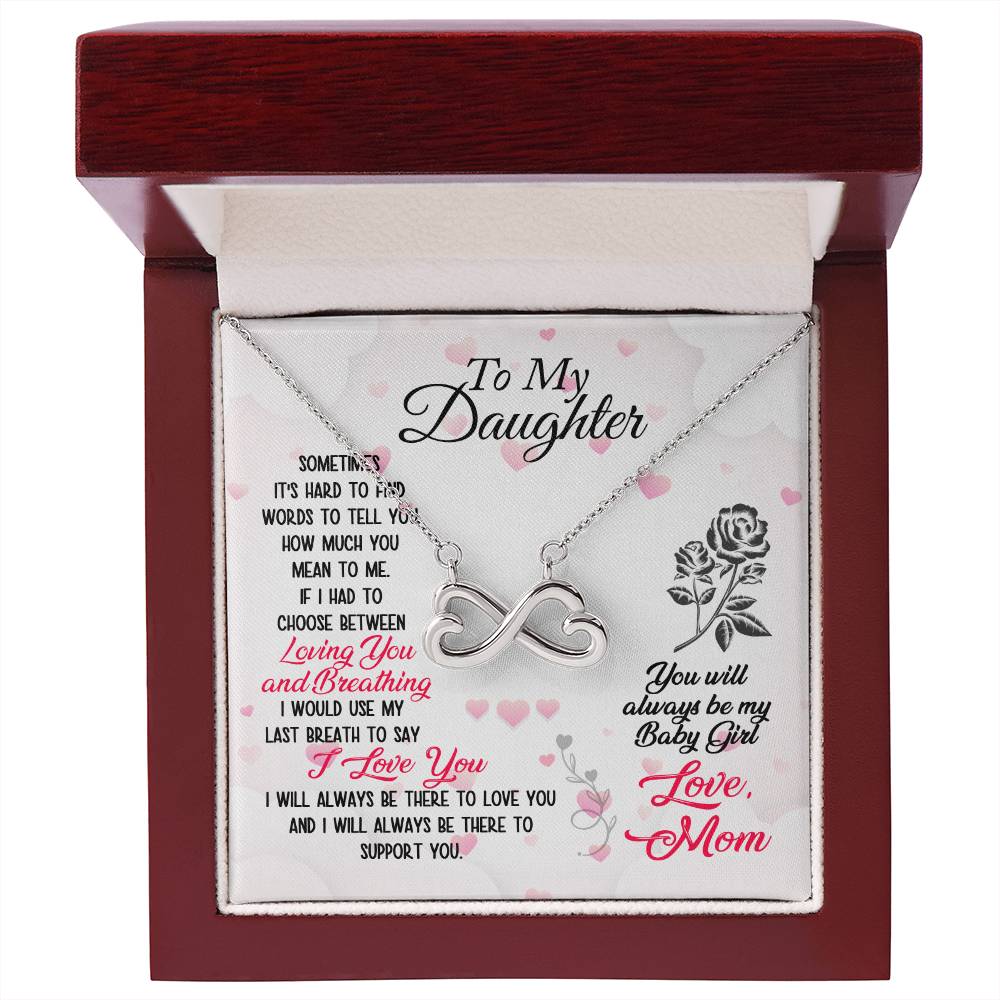 To My Daughter | My Baby Girl | Infinity Necklace