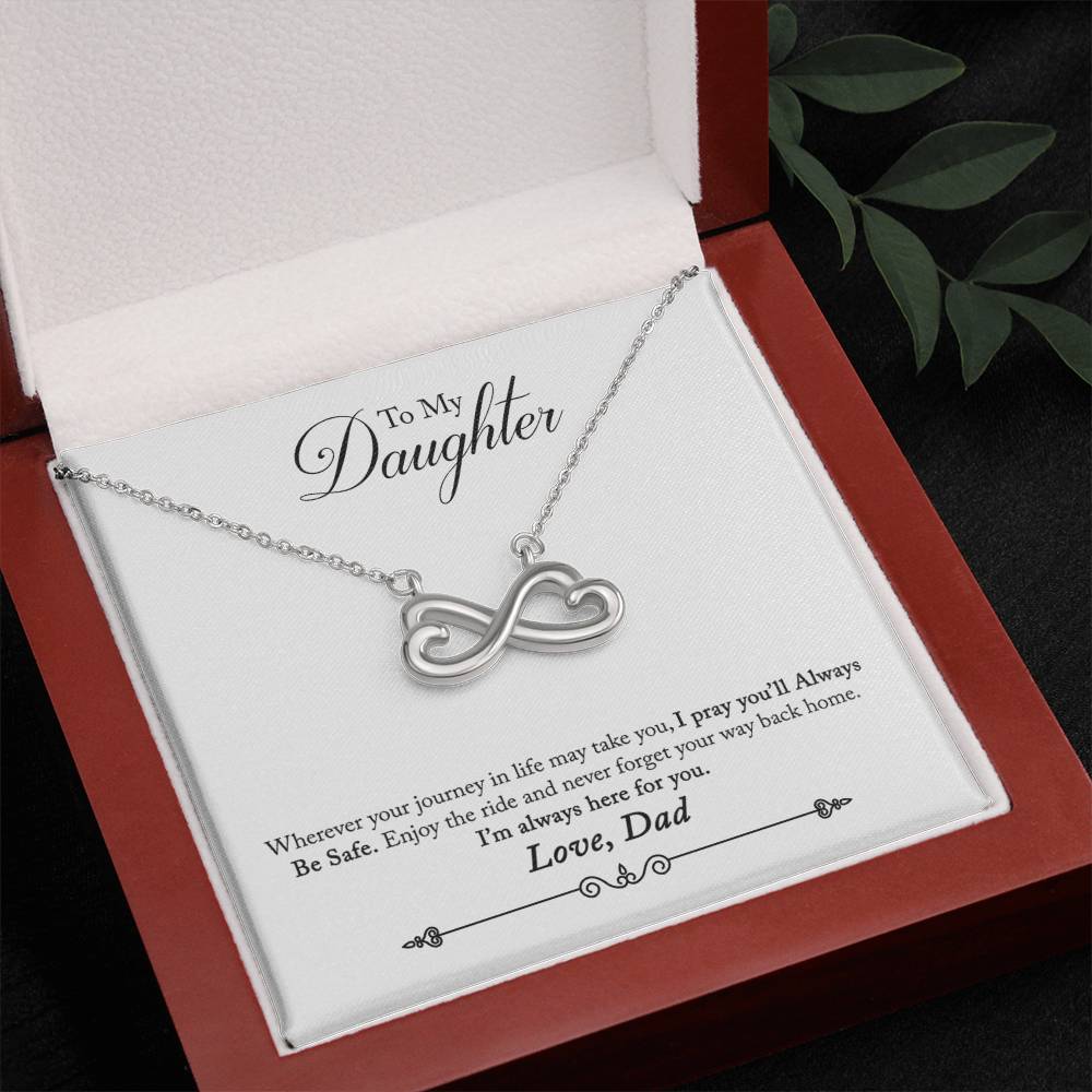 To My Daughter | Always Here For You | Infinity Necklace
