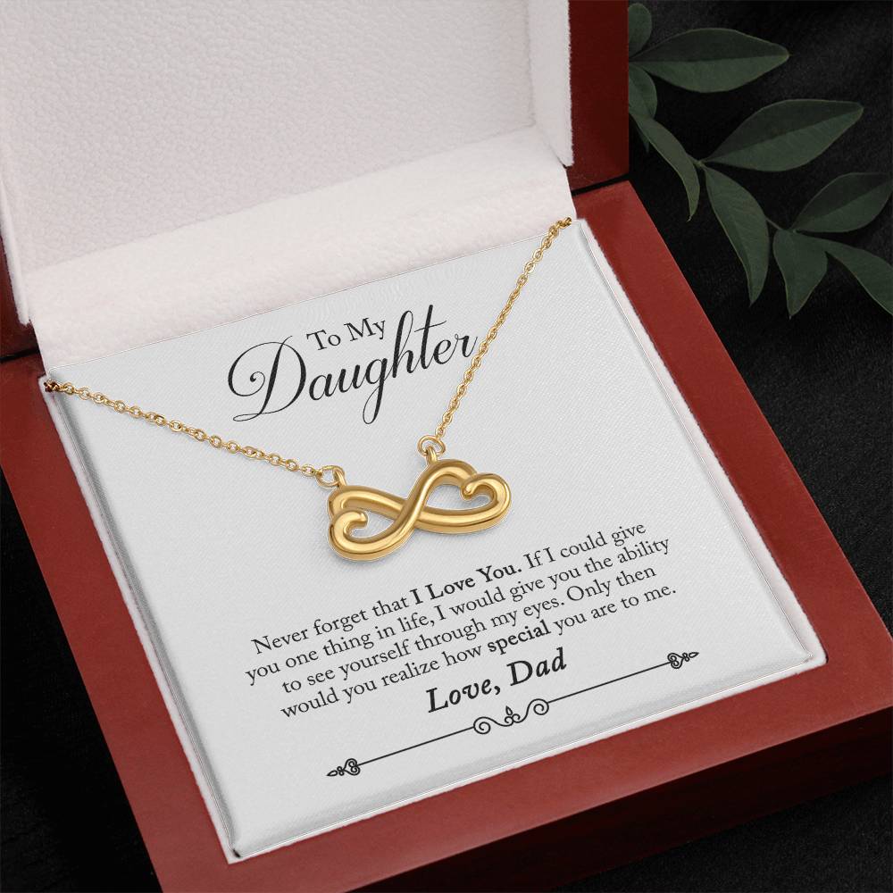 To My Daughter | How Special You Are | Infinity Necklace